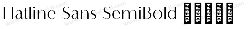 Flatline Sans SemiBold字体转换